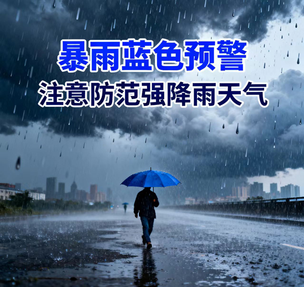 暴雨蓝色预警!陕西南部、四川盆地西北部等地需警惕