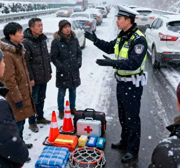 高速突遇降雪结冰滞留?交警支招 3 步脱困,这些要点需牢记